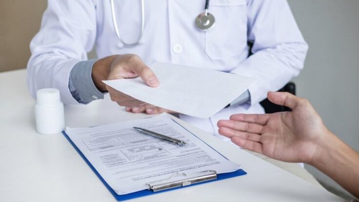 The doctor prescribes parasite treatment