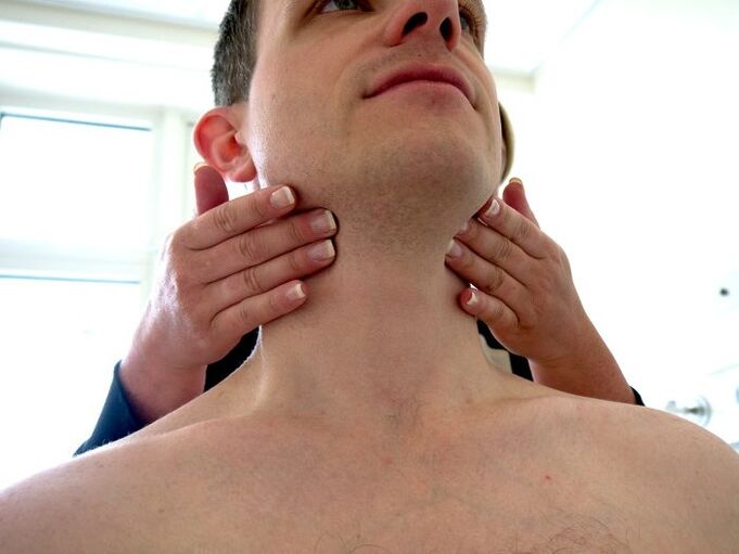Lymph nodes are swollen due to parasites in the body